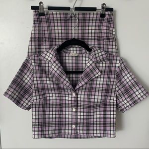 Brandy Melville Plaid Set
